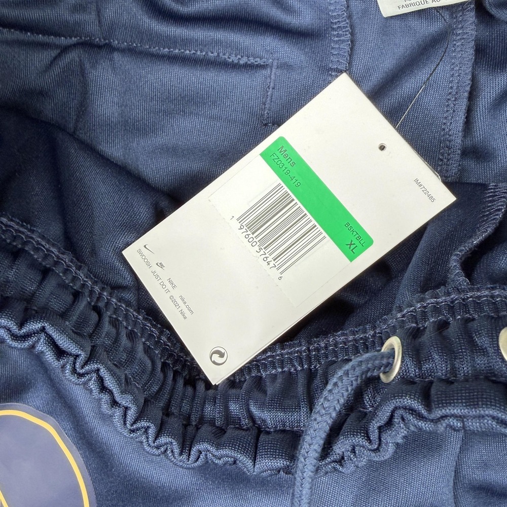 Golden State Warriors Pants Mens XL Blue NBA Basketball Nike City Edition Track - Picture 9 of 16